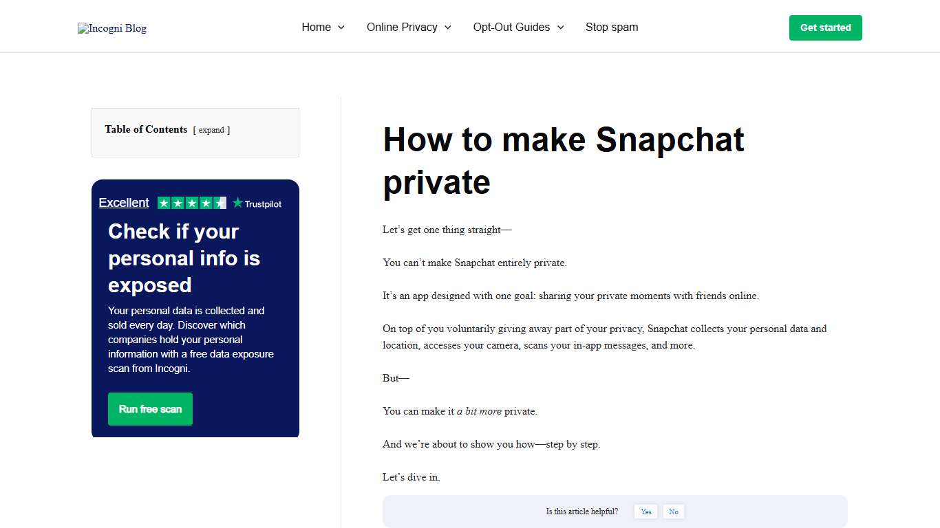 How to make Snapchat private [2026] | Incogni